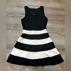 Express Black & White Striped Dress Size Small